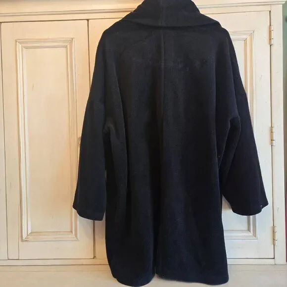 Johnny Was Pete & Greta Black Oversize Cardigan Coat Fuzzy XS - Picture 5 of 5
